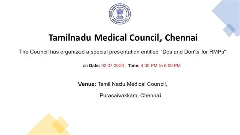 Tamilnadu Medical Council (TNMC).